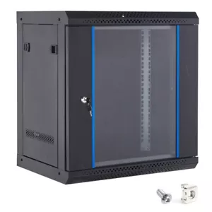 12U Network Cabinet Server Data Rack Wall Mount LAN Rack 400mmDeep Overall 0.6mm - Picture 1 of 9