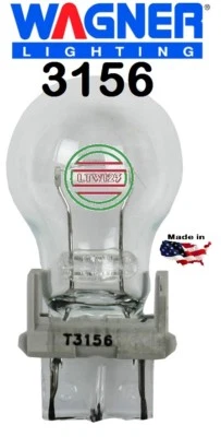 (2) WAGNER 3156  Lamp Auto Backup Clear Light Bulb Truck 12v USA Made - Image 1 of 2
