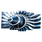  - Canvas Prints Jet Engine Art Wall Decor 5 Panel Large Large Size 60x32inch
