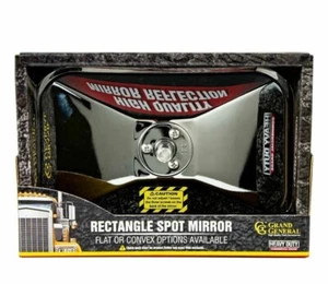 GG Rectangular Flat Face Mirror Center Mount Without Mount Bracket Chrome #33085 - Picture 1 of 5