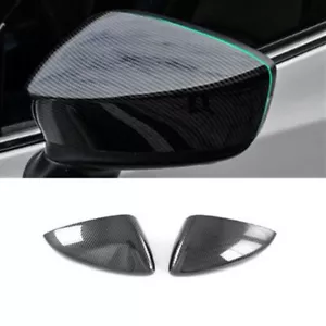 2PCS Carbon Fiber Side Rearview Mirror Cover Trim For Mazda CX-30 CX30 2020-2022 - Picture 1 of 7
