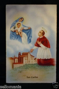 ANTIGUA POSTAL SAN CARLOS OLD SAINT CHARLES HOLY CARD SEE MY SHOP CC70 - Picture 1 of 1