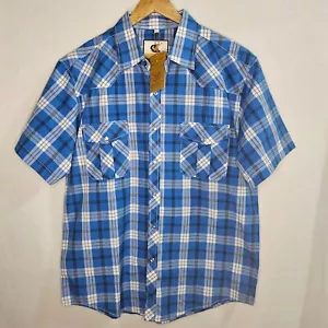 NWT! Coevals Club Pearl Snap Short Sleeve Shirt Mens Large Western Cowboy Rodeo - Picture 1 of 9