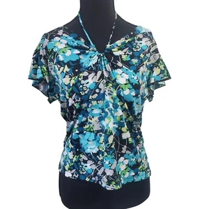 Stephen & Casey Womens Y2K Floral Blouse Size Petite M Fairy Boho Artsy Summer - Picture 1 of 9