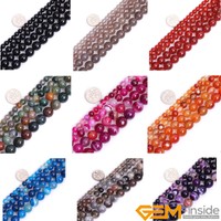 Wholesale Natural Gemstone Assorted Agate Round Spacer Loose Beads 6mm 8mm 10mm