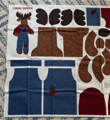 CHRIS MOOSE Cut n Sew Country Style Christmas Cranston Print Works Fabric Panel