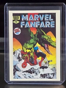 1984 FTCC FIRST ISSUE COVERS MARVEL FANFARE #51 TRADING CARD SPIDER-MAN NM+ - Picture 1 of 2
