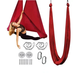 Full Set Anti-gravity Aerial Yoga Hammock Fabric Fly Swing Trapeze Yoga Inversio - Picture 1 of 6