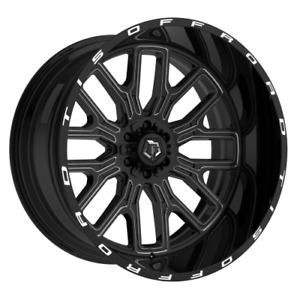 22x12 TIS 560BM Gloss Black Milled Wheel 8x6.5 (-44mm)