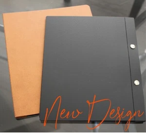 A4 or A5 Leather front and Black poly back with 5 or 10 pockets - Picture 1 of 18