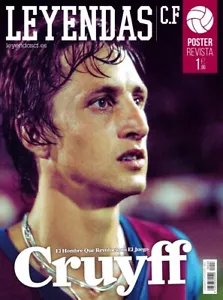 Leyendas CF Johan Cruyff Poster Desplegable Barcelona FC - Imagen 1 de 1