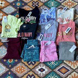Brand New Old Navy Girl’s Short Sleeve & Leggings Lot x11 Size 6-7 Youth Small