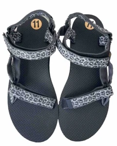 NEU TEVA Midterm Universal Sandalen Damenschuhe schwarz boho weiß Größe 11 - Bild 1 von 4