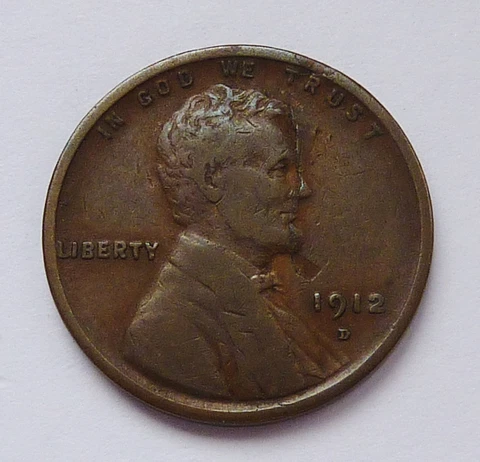 ERROR!! LAMINATION!! 1912-D U.S. LINCOLN HEAD PENNY ~ VERY FINE CONDITION Cover