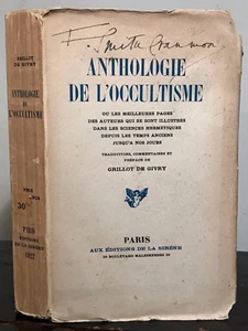 ANTHOLOGIE DE L'OCCULTISME, De Givry - 1st Ed, 1922 - MAGICK WITCHCRAFT ALCHEMY - Picture 1 of 10