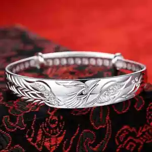 DOTEFFIL 925 Plata Noble Fénix Pulseras Brazalete Fiesta Boda Joyería - Imagen 1 de 6