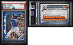 2019 Bowman Prospects Blue /150 Ronny Mauricio #BP-107 PSA 6