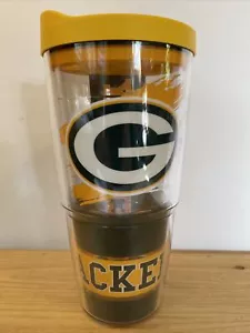Green Bay Packers Tervis NFL Football 24 Oz Tumbler Insulated Green Yellow Lid - Picture 1 of 5