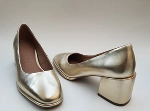Aerosoles Alae donna abito in pelle oro decolte tacco a blocco taglia 6,5M - Foto 1 di 7