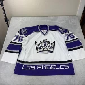 Vintage Reebok Los Angeles Kings Goalie Style Jersey Made in Canada w/Stains - Picture 1 of 16