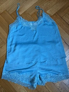 Schlafanzug Satin Blau Türkis H&M Gr. M 38 - Bild 1 von 7