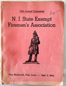 Programa de convenciones de la Asociación de Bomberos del Estado de Nueva Jersey 1964 NJ 184 páginas de colección - Imagen 1 de 6