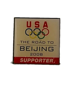 Prendedor de solapa con tapa de metal para los Juegos Olímpicos de Estados Unidos 2008 Beijing - Imagen 1 de 2