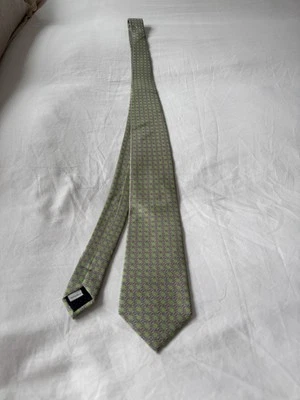 Men’s Pierre Cardin 100% Silk Tie Pale Green & Light Pink  - Image 1 of 4