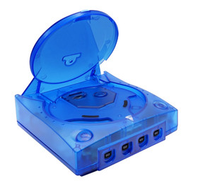 SEGA Dreamcast Replacement Shell Transparent Console Housing Kit in Blue