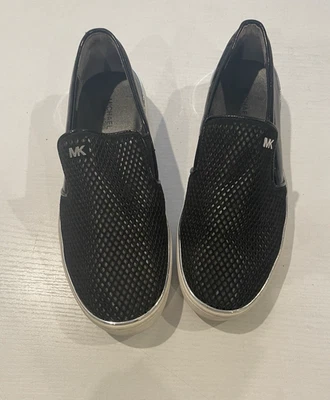 Michael Kors Mocasines Mujer Negro 6M Cuero Gamuza Borde Perforado Sin Cordones Foto 1 de 4