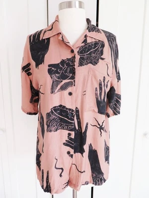 Camisa de manga corta de viscosa con estampado Simonne de Acne Studios talla 34 estampado de concha Foto 1 de 4