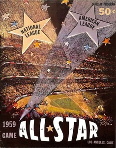 MLB Baseball All Star Game Program Mantle/Musial/Berra/Mays/Aaron 180219 1959 - Imagen 1 de 1