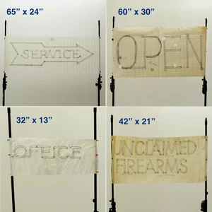 Leuchtreklame Skizzen: Allgemeine Produkte & Dienstleistungen (Sammlung 32 Stück) - Bild 1 von 9