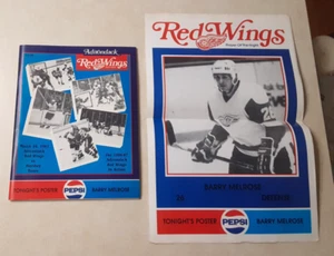 Vintage Adirondack Red Wings Program Magazine Hockey NY Melrose Poster 1980s AHL - Picture 1 of 21