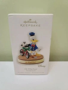 Disney Donald Duck Ornament Oh What Fun! Bike Bicycle Hallmark Keepsake NIB - Picture 1 of 1