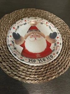 *Small Studio 33 Santa Ho Ho Ho Serving Plate 8” Microwave Dishwasher Safe D1 - Picture 1 of 1
