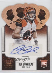 2013 Panini Crown Royale /99 Rex Burkhead #181 Rookie Auto RC