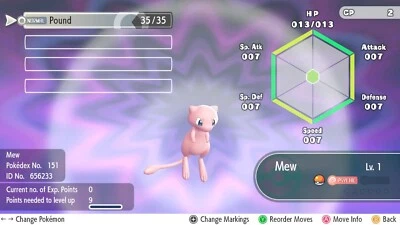 Mew from Pokéball Plus! Rare Event Pokémon - Pokémon Let's Go Eevee & Pikachu