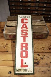ACC706 Castrol Motor Oil Gusseisen/Emailleschild/Seltenheit/Original/Werbung - Bild 1 von 8