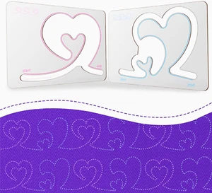 Quilting Righelli e Modelli Quilting Modelli per Macchine Quilting Cuore Sha - Foto 1 di 12