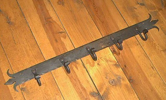 Perchero 32" con 5 ganchos y flor de lis, forjado por PCBS Me alegro de hacer trabajo personalizado Foto 1 de 1