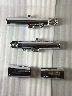 HARLEY 2014 -24 TRI deslizamento GARFO PERNAS DESLIZAMENTO RODA LIVRE DESLIZANTES TROCA CROMADA - Imagem 1 de 4