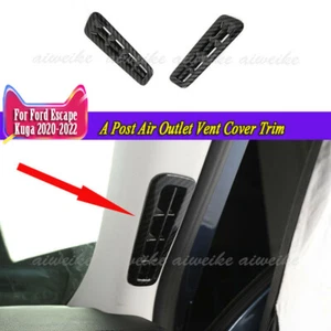 For Ford Escape Kuga 2020-2024 Carbon Fiber A Post Air Outlet Vent Cover Trim - Picture 1 of 6