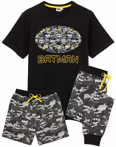 DC Comics Batman Pyjamas Camo Mens Short OR Long Leg PJs - Picture 1 of 21