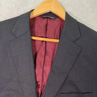 Chaqueta Blazer Jack Victor Estrato Para Hombre 44L Negra Lana Super 110's Clásica Informal Foto 1 de 4