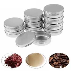 30pc Small Mini Round Tin Can Boxes Metal Jewelry Container 30ml with Screw Lids - Picture 1 of 39