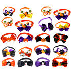  20 Pcs Halloween Collar Pet Bow Tie Dog Collars for Large Dogs Toy Pumpkin