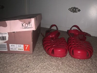 sandalia mujer roja talla 7 Foto 1 de 4