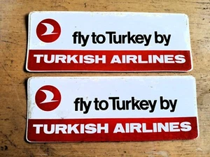 TURKISH AIRLINES 2 AUFKLEBER Fliegen Sie in die Türkei 6 Zoll x 2 1/2 Zoll - Bild 1 von 2
