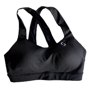 Brooks Moving Comfort Medium (34CD-36C) Black Uplift Cross Back Sports Bra - Picture 1 of 12